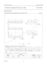 74LVC543ABQ Datasheet Pagina 14