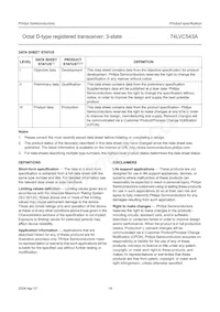 74LVC543ABQ Datasheet Pagina 18