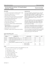 74LVCH32244AEC/G Datasheet Pagina 2