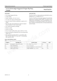 74LVT32374EC/G Datasheet Pagina 2