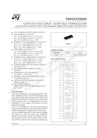 74VCX162245TTR Datasheet Copertura