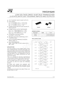 74VCX16245TTR Datasheet Copertura