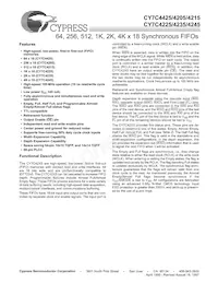 CY7C4245-15ASC Datasheet Copertura
