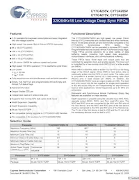 CY7C4275V-15ASC Datenblatt Cover