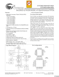 CY7C4421-10JXCT數據表 封面