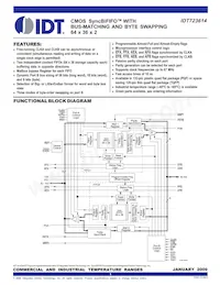 IDT723614L20PQFI Datenblatt Cover