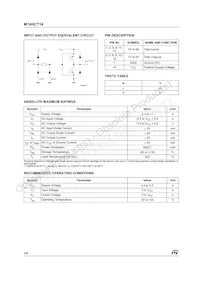 M74HCT14TTR數據表 頁面 2