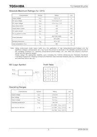 TC7W00FKTE85LF Datasheet Pagina 2