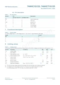 74AHCT1G125GW Datasheet Pagina 4