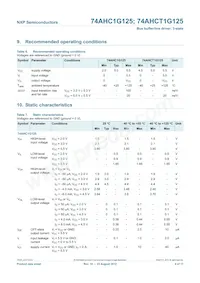 74AHCT1G125GW Datasheet Pagina 5