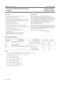 74ALVCH16244DGG Datasheet Pagina 2