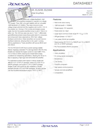 EL5444CUZ-T7 Datasheet Cover