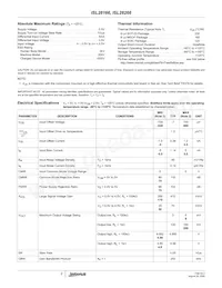 ISL28266FUZ Datasheet Page 2