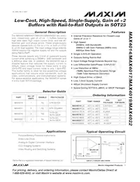 MAX4019ESD+TG05 Datasheet Cover