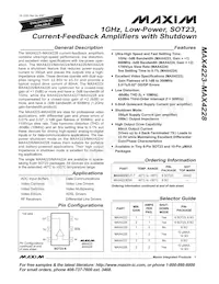 MAX4225ESA+T Datenblatt Cover