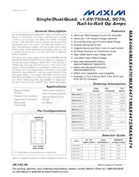 MAX4474EUA-T Datenblatt Cover