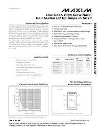 MAX4492AUD-T Datenblatt Cover