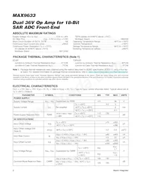 MAX9633ATA+ Datasheet Pagina 2