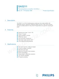 SA5211D/01 Datasheet Cover