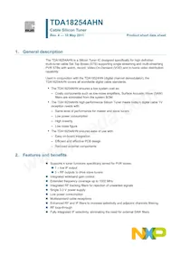 TDA18254AHN/C1 Datasheet Cover