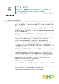 TDA19988BHN/C1 Datasheet Copertura