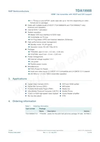 TDA19988BHN/C1 Datasheet Pagina 3