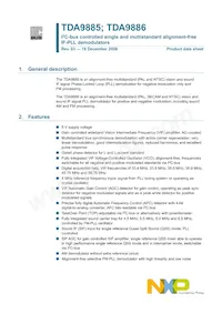 TDA9886HN/V4 Datenblatt Cover