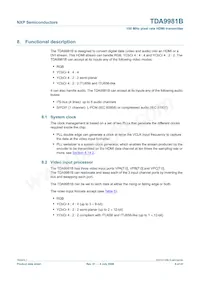 TDA9981BHL/8/C1;55 Datenblatt Seite 8