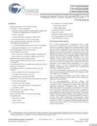 CYP15G0403DXB-BGXI Datasheet Copertura