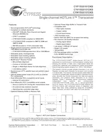 CYW15G0101DXB-BBXI Datenblatt Cover