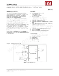 IS31AP2010B-UTLS2-TR Datasheet Cover