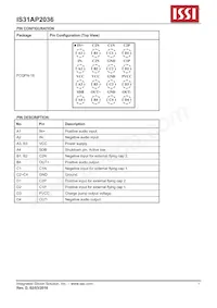 IS31AP2036-QFLS2-TR Datasheet Pagina 3