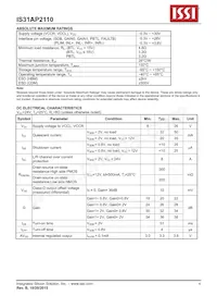 IS31AP2110-ZLS2數據表 頁面 6