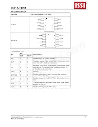 IS31AP4991-SLS2-TR Datenblatt Seite 3