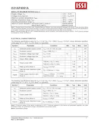 IS31AP4991A-GRLS2-TR Datasheet Pagina 5