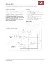 IS31AP4996-SLS2-TR Datenblatt Cover