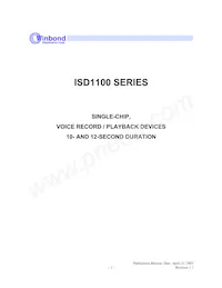 ISD1112SR Datenblatt Cover