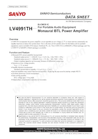 LV4991TH-TLM-E Datenblatt Cover