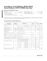 MAX4321EUK-T數據表 頁面 2