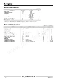 NJM2082M Datasheet Pagina 2