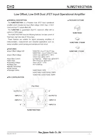 NJM2749AM數據表 封面