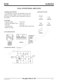 NJM4565M Datasheet Cover