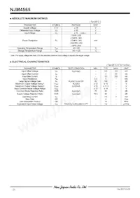 NJM4565M Datasheet Pagina 2