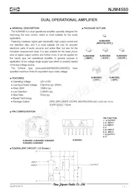 NJM4580D Datasheet Copertura