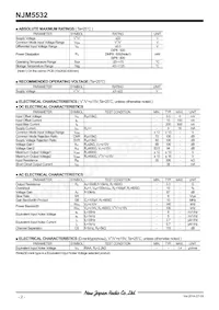 NJM5532DD Datasheet Pagina 2