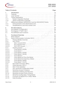 PEF 20525 F V1.3數據表 頁面 5