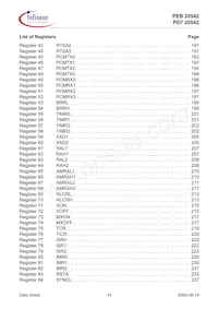 PEF 20542 F V1.3 Datenblatt Seite 14