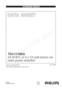TDA1516BQ/N2 Datenblatt Cover