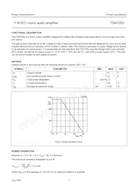TDA7052/N2 Datasheet Pagina 4