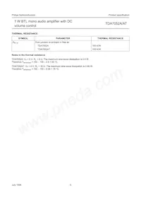 TDA7052AT/N2 Datasheet Pagina 5
